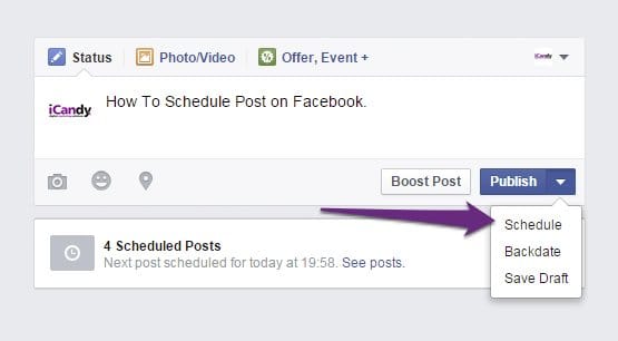 Schedule a Facebook Post