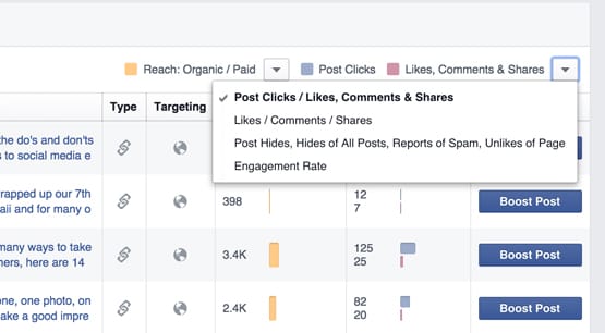 Facebook Engagement Stats
