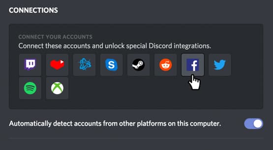 Connecting Discord to Facebook