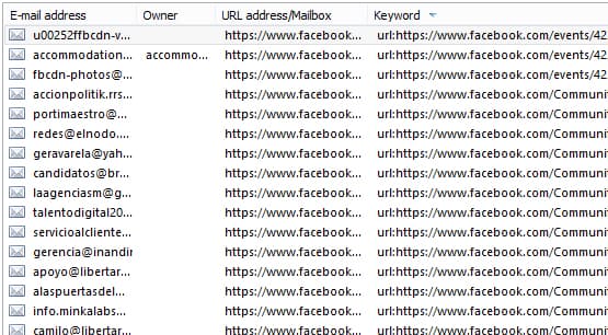 Facebook Email Harvester Example