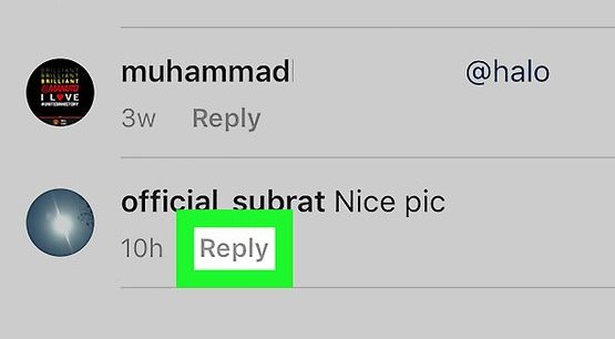 Replying on Instagram