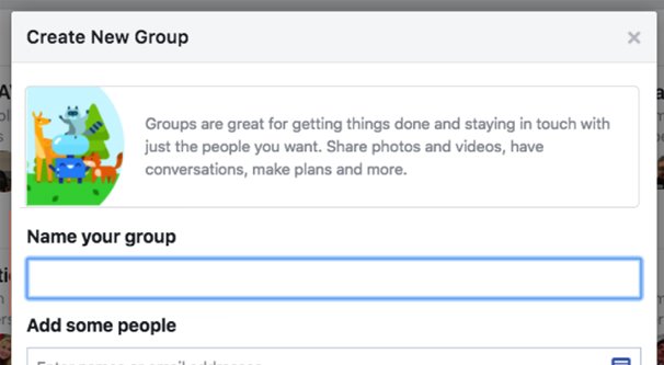 Facebook Creating a Group