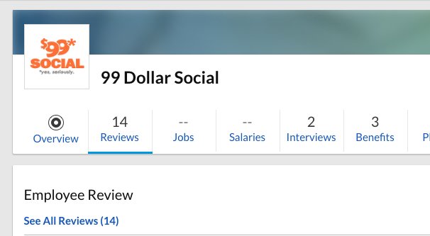 99DollarSocial on Glassdoor