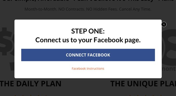 Connect to Facebook to Start