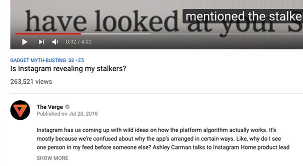 Instagram Revealing Stalkers