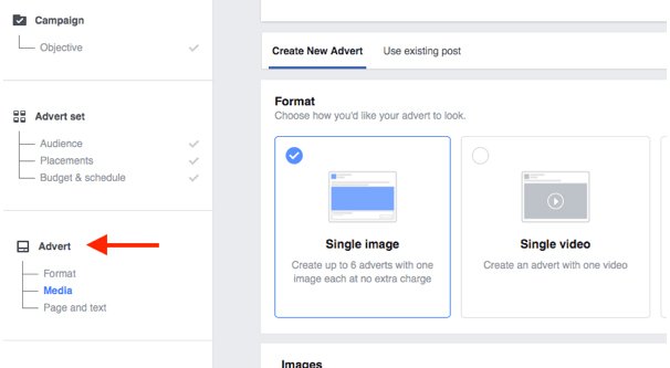 Creating a New Facebook Ad