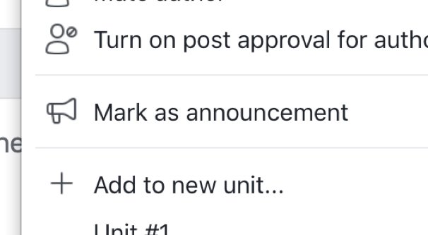 Marking a Post as an Announcement
