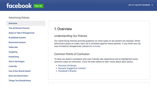 Facebook Ad Policies