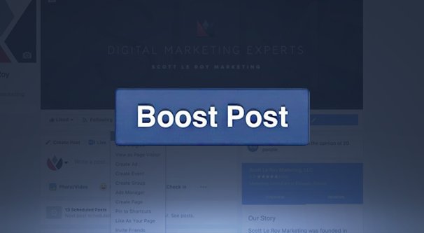 Boost Post Button on Page